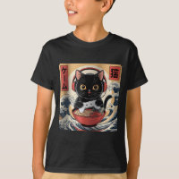 Cute Kawaii Gamer Cat Funny Ramen Retro Japanese C
