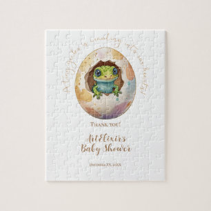 Cute Kawaii Gecko Lizard Egg Baby Shower Jigsaw Puzzle