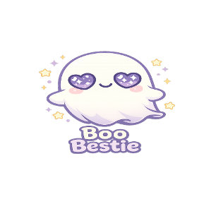 Cute Kawaii Ghost Boo Bestie Halloween Sweatshirt