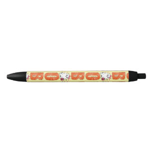 Cute Kawaii Ghost “Boo” Halloween Design Black Ink Pen