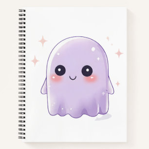 Cute Kawaii Ghost Notebook Aesthetic Halloween