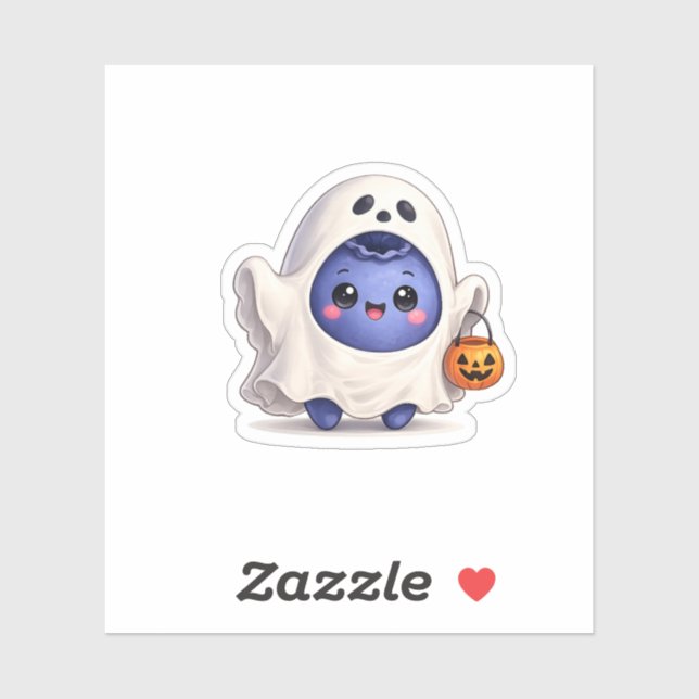 Cute Kawaii Ghost Sticker  (Sheet)