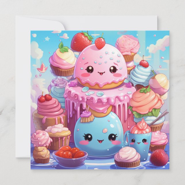 Cute Kawaii Gift Card (Front)