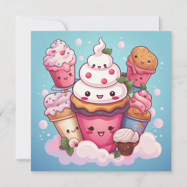 Cute Kawaii Gift Card (Front)