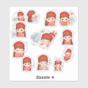 Cute Kawaii Girl Stickers