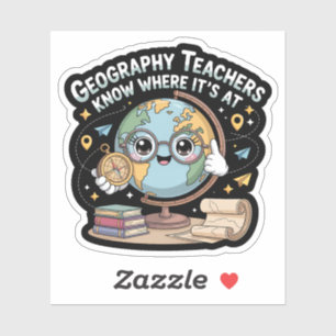 Cute Kawaii Globe with Compass – Funny Geography