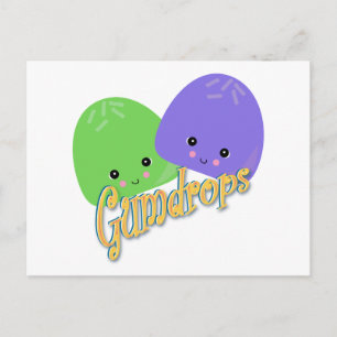 Cute Kawaii Gumdrops Postcard