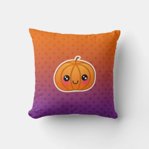 Cute Kawaii Halloween Cartoon Pumpkin Design Cushion