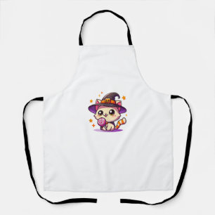 Cute Kawaii Halloween Cat Witch Costume Party Fun  Apron
