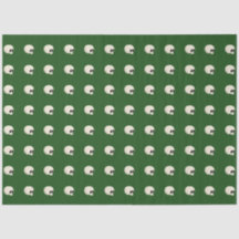 Cute Kawaii Halloween Skull Polka Dots dark green