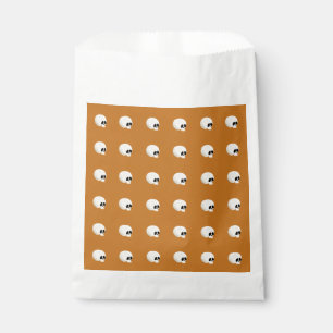 Cute Kawaii Halloween Skull Polka Dots orange Favour Bags
