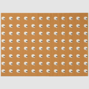Cute Kawaii Halloween Skull Polka Dots orange Tissue Paper