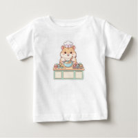 Cute Kawaii Hamster Chef Baking Cupcakes Toddler