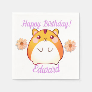 Cute Kawaii Hamster Custom Napkin