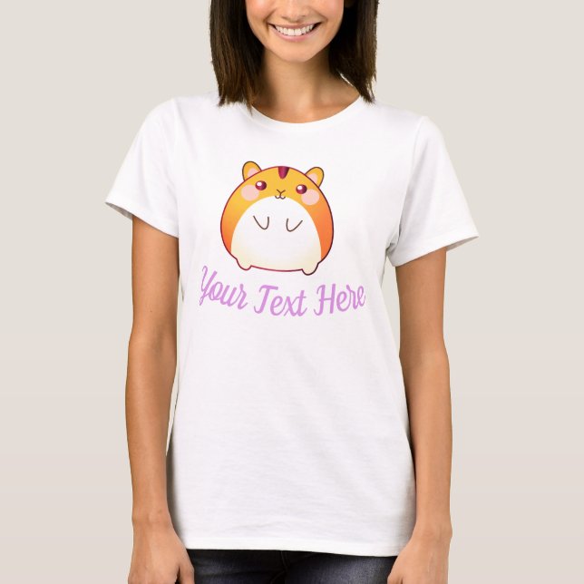 Cute Kawaii Hamster Custom T-Shirt (Front)