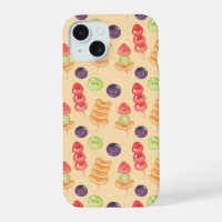 Cute Kawaii Hand-drawn Tanghulu Seamless Pattern