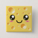 Cute Kawaii Happy Cheese 15 Cm Square Badge<br><div class="desc">cute,  kawaii,  "cute food",  "cute foods",  "kawaii food",  "kawaii foods",  cheese,  yellow,  happy cartoon,  smiling,  anime,  adorable,  food,  foods,  foodie,  sweet,  toon,  japanese,  japan,  wedge,  square,  block,  dairy,  funny,  silly,  fun,  humour,  humourous,  cheddar,  smiles,  face,  smile,  gouda,  edam,  holland,  netherlands,  wisconsin</div>