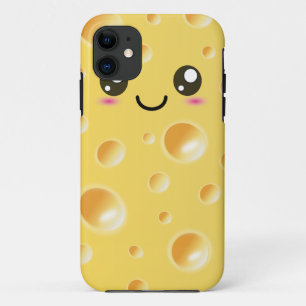 Cute Kawaii Happy Cheese Case-Mate iPhone Case