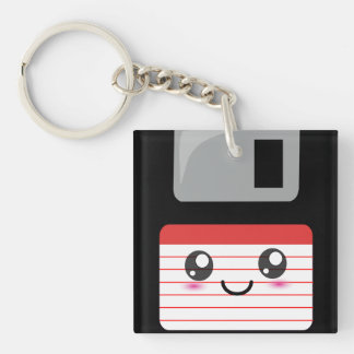 Cute / Kawaii Happy Floppy Disc Key Ring