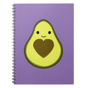 Cute Kawaii Happy Love Avocado Notebook