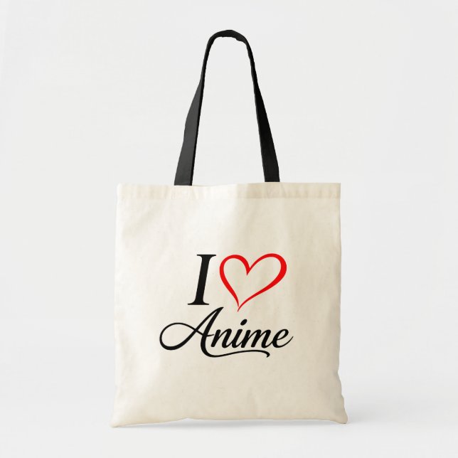  Cute Kawaii Heart Anime Tote Bag (Front)