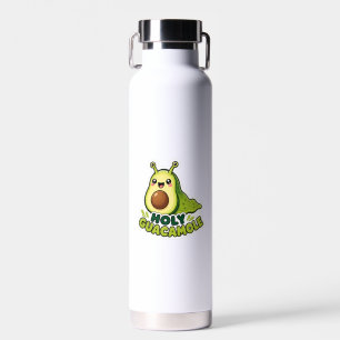 Cute Kawaii Holy Guacamole Avocado Slug Cartoon Water Bottle