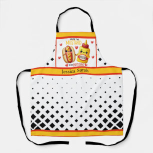 Cute Kawaii Hotdogs and Mustard Apron