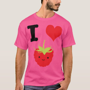 Cute Kawaii I Love Raspberries T-Shirt