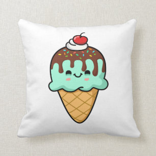 Cute Kawaii Ice Cream Cone Cushion
