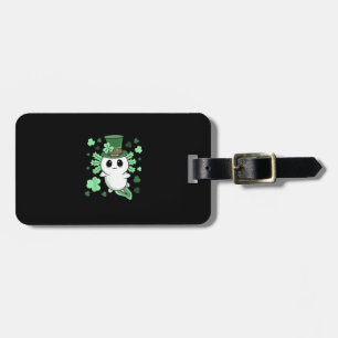 Cute Kawaii Irish St. Patrick's Day Axolotl T-Shir Luggage Tag