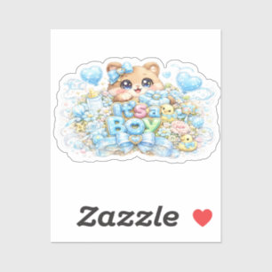 Cute Kawaii It's a Boy Teddy Bear Pastel Blue Newb