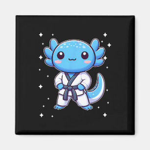 Cute Kawaii Karate Axolotl Martial Arts Magnet