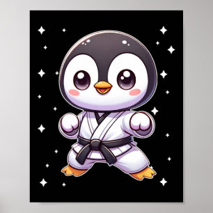 Cute Kawaii Karate Penguin Martial Arts 1  Poster