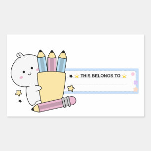​Cute Kawaii Kids Stationery & Pencil Name Labels