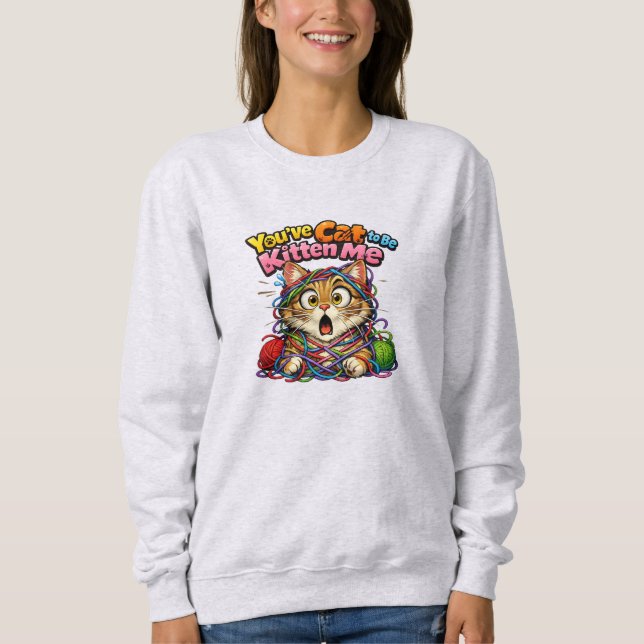 Cute Kawaii Kitten Cat Sweatshirt (Front)