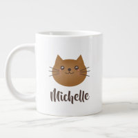 Cute Kawaii Kitty Cat Lover Whimsical Monogram