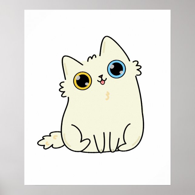 Cute Kawaii Kitty Cat Poster (Front)