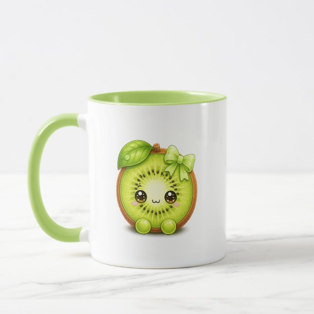 Cute Kawaii Kiwi Mug (Left)