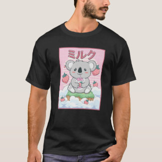Cute Kawaii Koala Bear Strawberry Milk T-Shirt