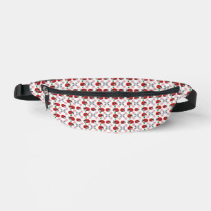 Cute Kawaii Ladybug Floral Seamless Pattern Bum Bags