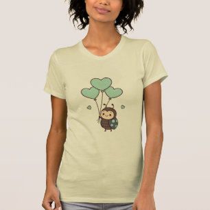 Cute Kawaii Ladybug Heart Balloon Art' T-Shirt