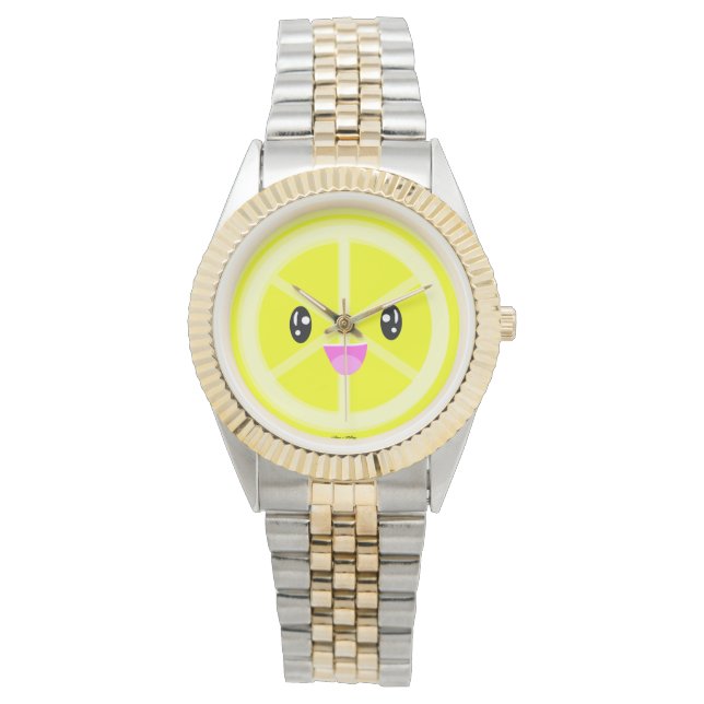 Cute kawaii lemon citrus fruit lemonade lover food watch (Front)
