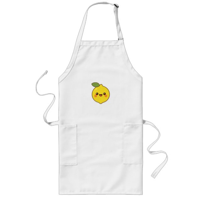 Cute Kawaii Lemon Long Apron (Front)