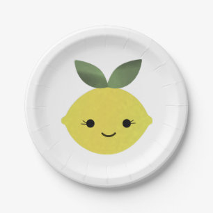 Cute Kawaii Lemon Paper Plate