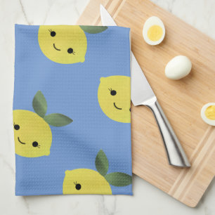 Cute Kawaii Lemon Pattern Tea Towel