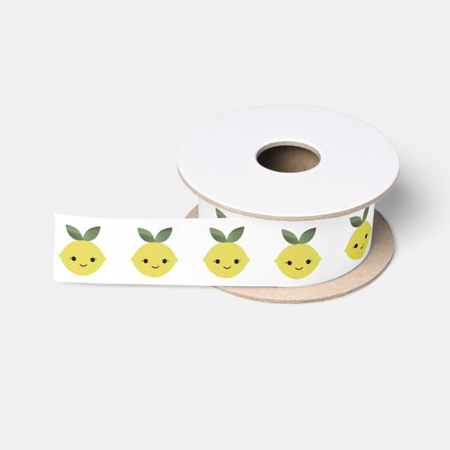 Cute Kawaii Lemon Satin Ribbon (Spool)