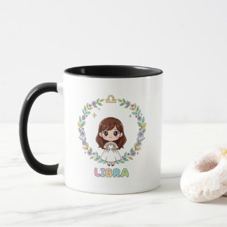 Cute Kawaii Libra Zodiac Sign Mug