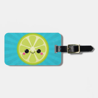 Cute Kawaii Lime Luggage Tag