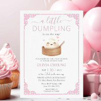 Cute Kawaii Little Dumpling Bao Pink Baby Shower