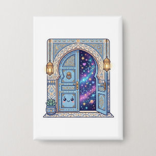 Cute Kawaii Magical Moroccan Door Galaxy StSticker